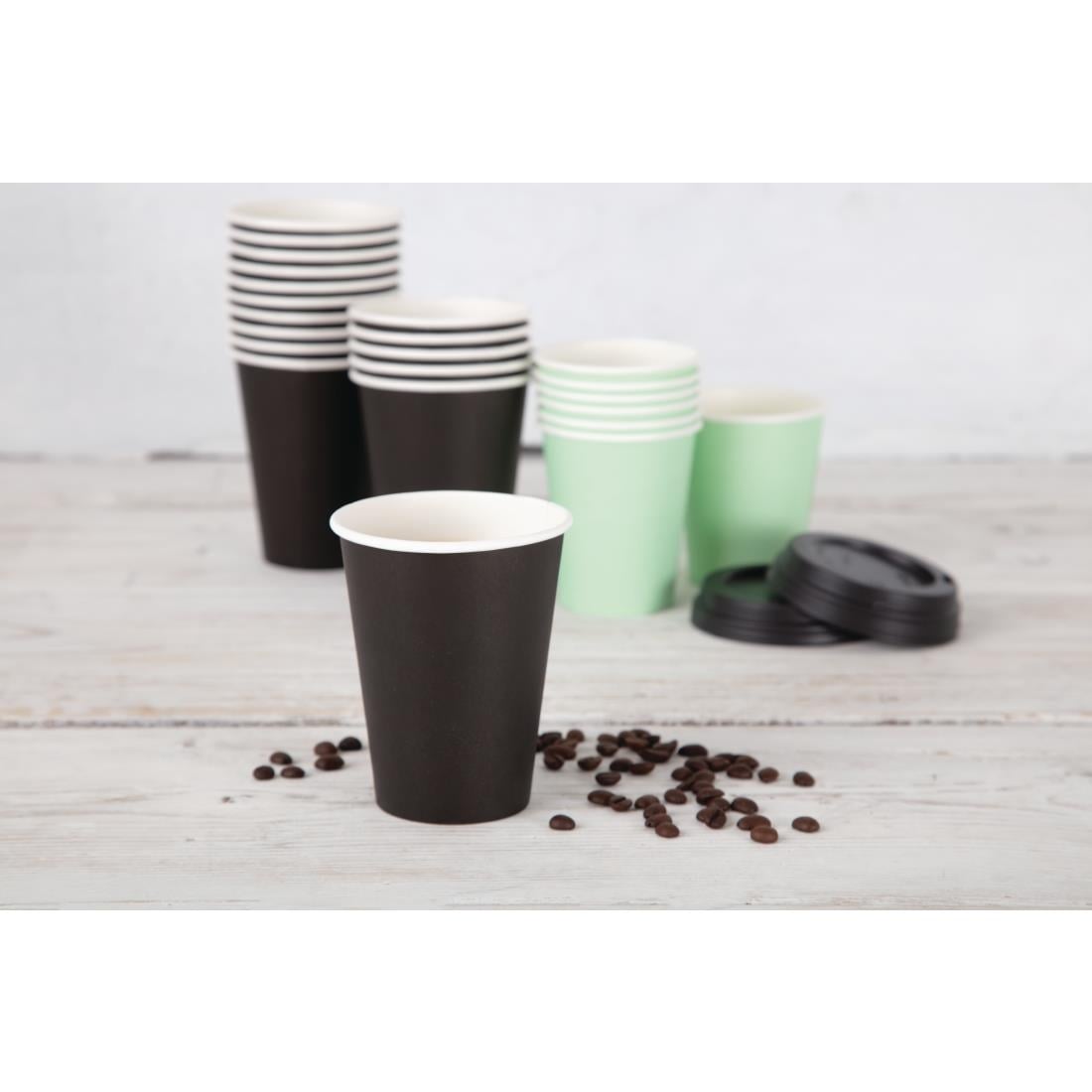 Gobelets boissons chaudes paroi simple Fiesta Recyclable noirs 340ml (lot de 50) — GF043