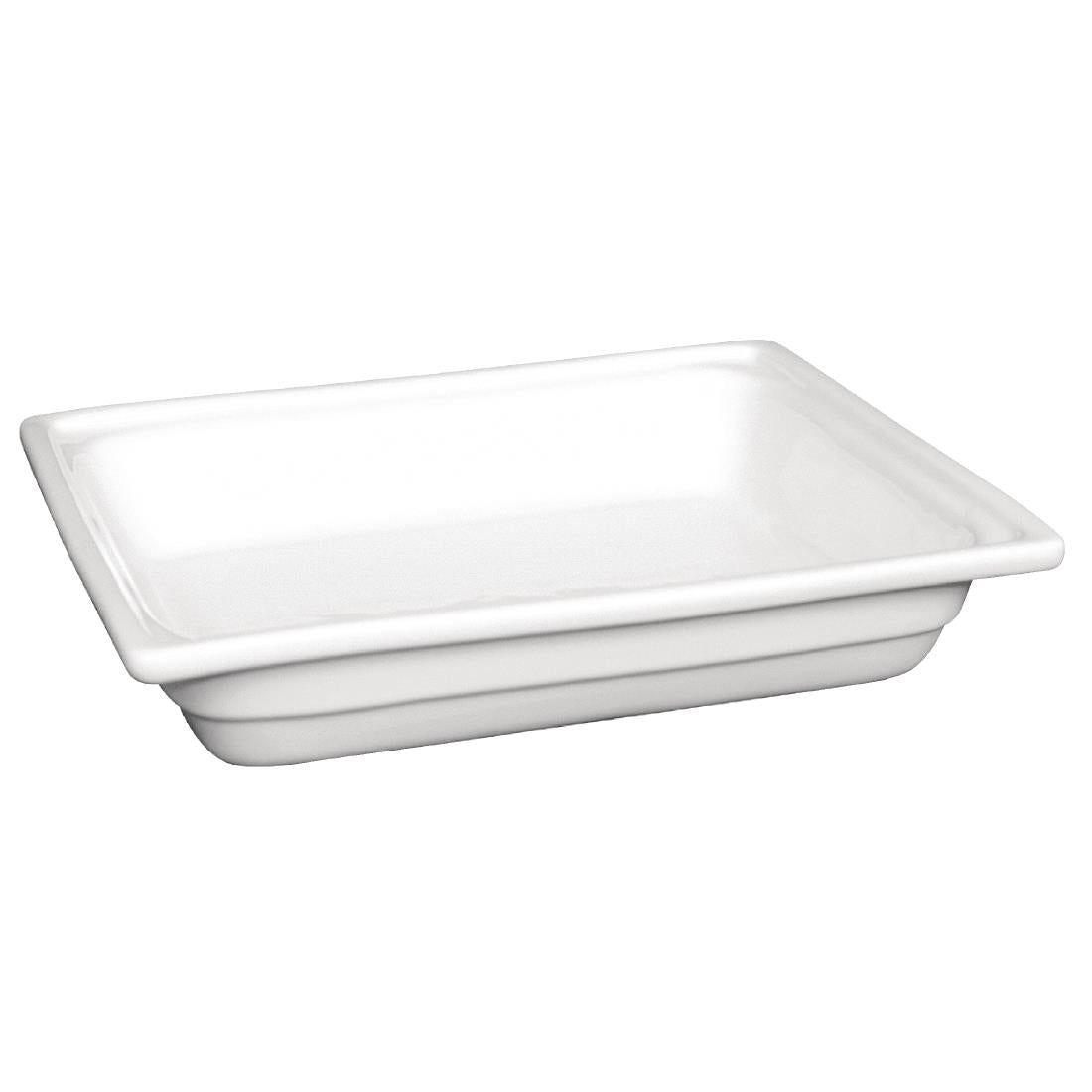 Plat en porcelaine GN 1/2 65mm Olympia — U808