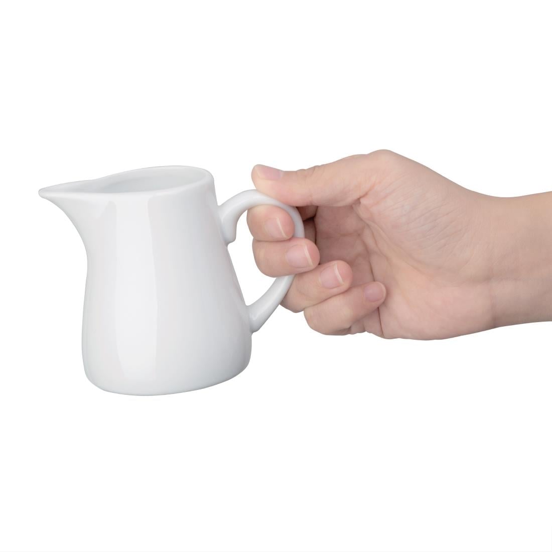 Pots à lait blancs Olympia 170ml (lot de 6) — U819