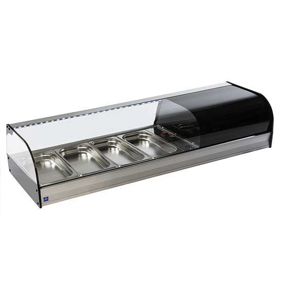 Vitrine à sushi et tapas Virtus - TPFR4IA - 1216 × 410 × 250 mm
