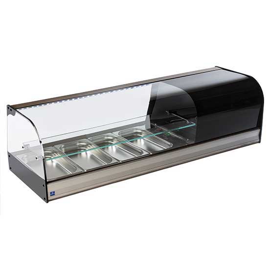 Vitrine à sushi et tapas Virtus - TPFR4IA2S - 1216 × 410 × 330 mm
