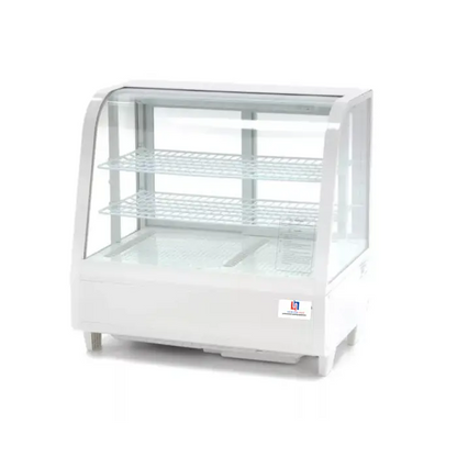 Vitrine à gâteaux - 100 L - 68 cm - blanc - Vitrine