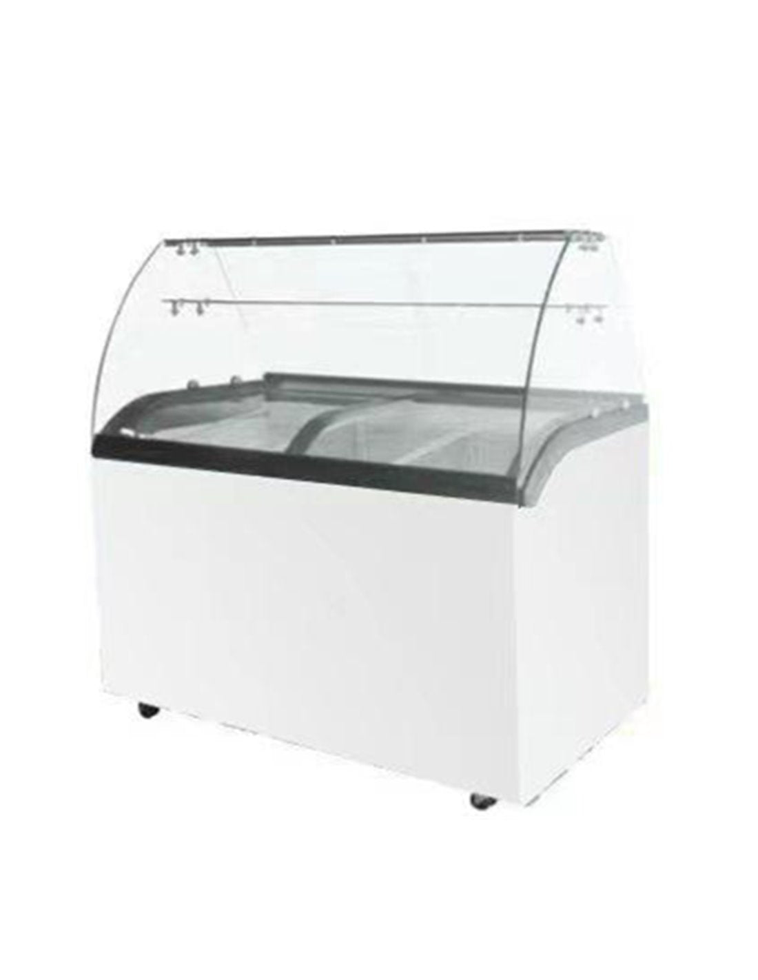Vitrine à Glace Sur Roulettes 6 Bacs – Congélateur Présentoir CHR Professionnel -18°C 1030mm