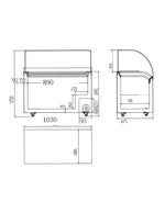 Vitrine à Glace Sur Roulettes 6 Bacs – Congélateur Présentoir CHR Professionnel -18°C 1030mm