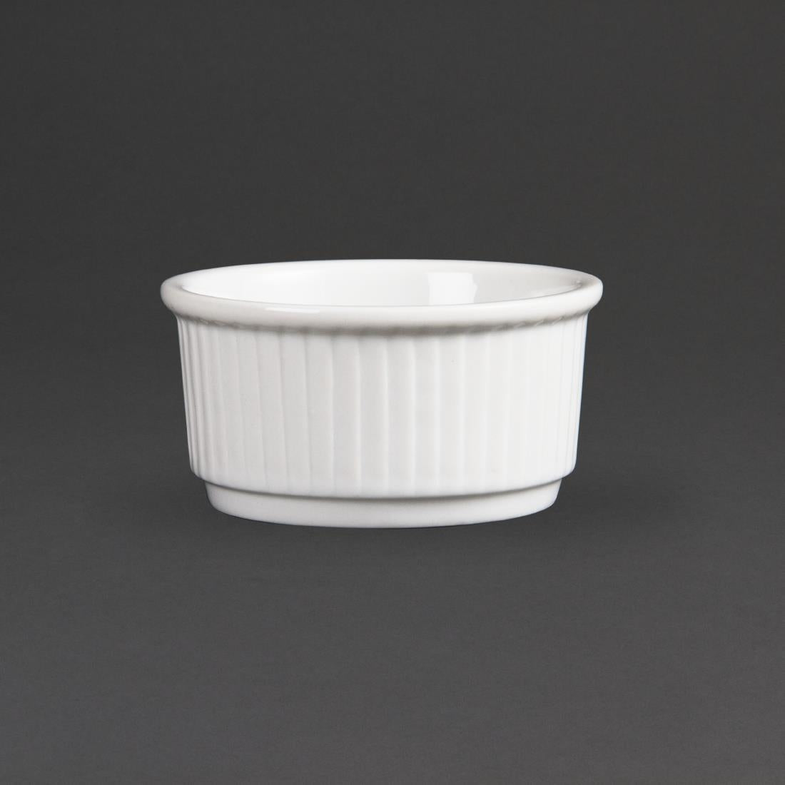 Ramequins empilables Olympia Whiteware 85mm (lot de 12) — W421