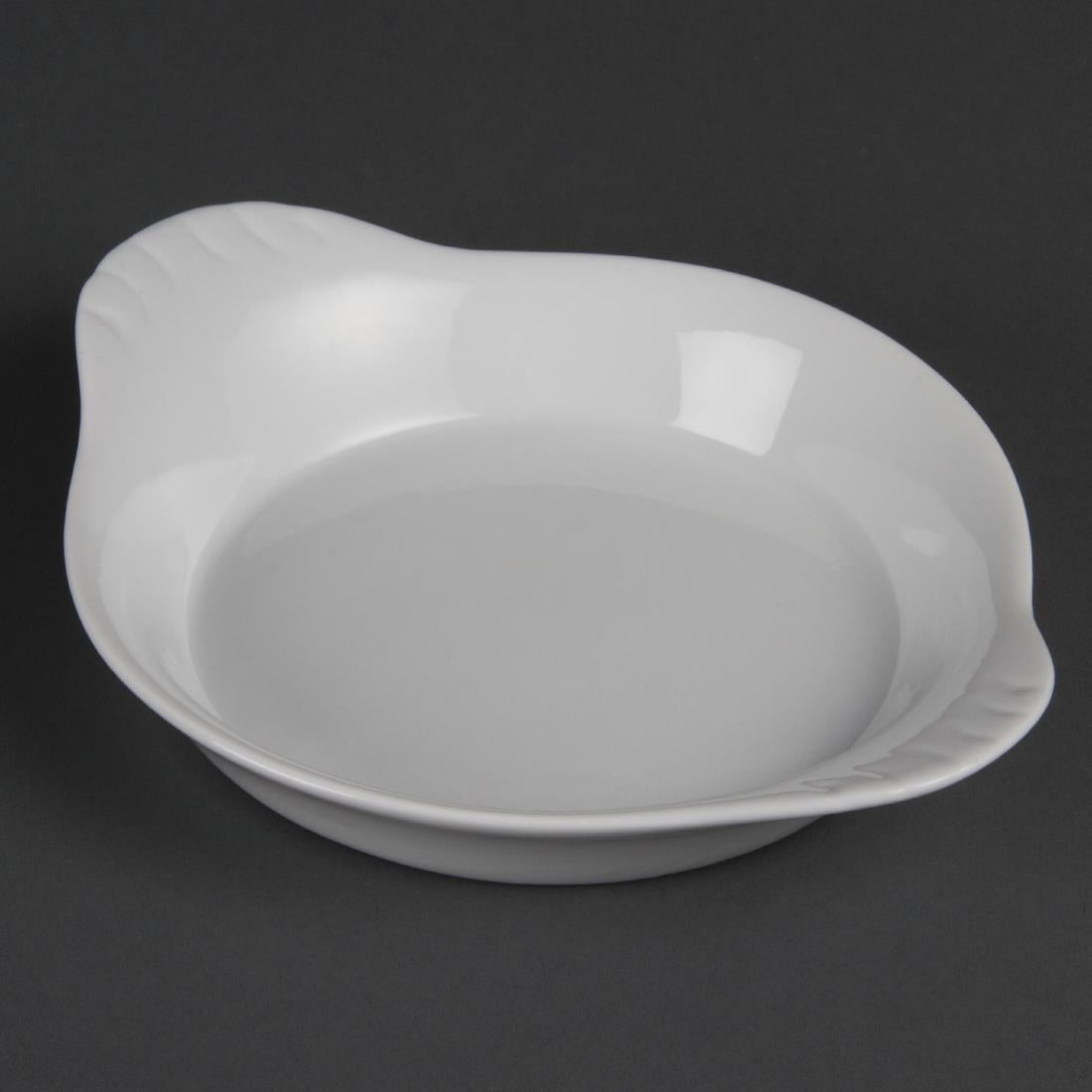 Plats ronds à oreilles Olympia Whiteware 192x151mm (lot de 6) — W444