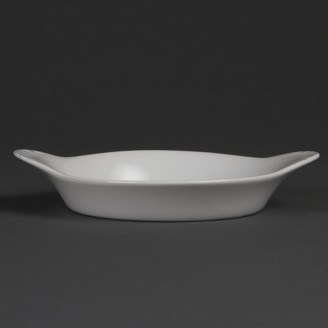 Plats ronds à oreilles Olympia Whiteware 192x151mm (lot de 6) — W444