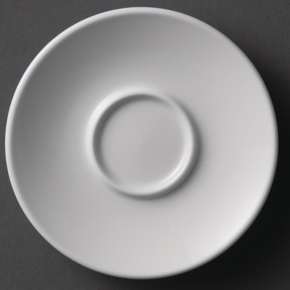 Soucoupes pour tasses à espresso Olympia Whiteware 120mm (lot de 12) — Y112