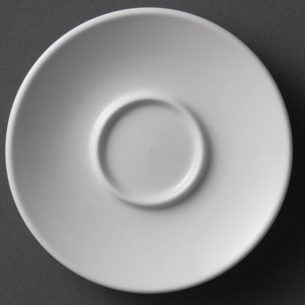 Soucoupes pour tasses à espresso Olympia Whiteware 120mm (lot de 12)