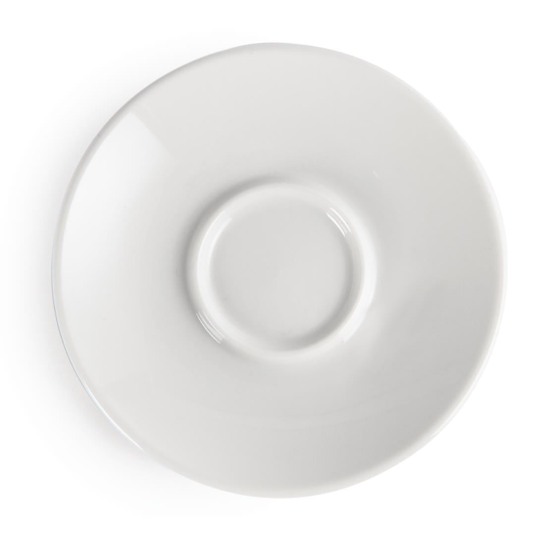 Soucoupes pour tasses à espresso Olympia Whiteware 120mm (lot de 12) — Y112