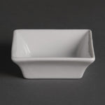 Mini plats carrés Olympia Whiteware 75mm (lot de 12) — Y136