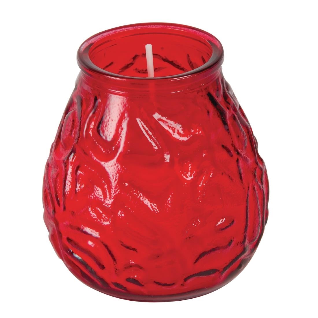 Bougies vénitiennes Bolsius Low Boy rouges (Lot de 12) — Y197
