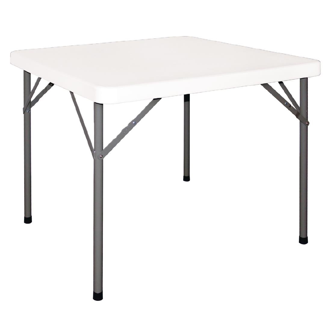 Table carrée pliante en PE Bolero blanche 86cm — Y807