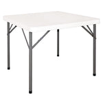 Table carrée pliante en PE Bolero blanche 86cm — Y807