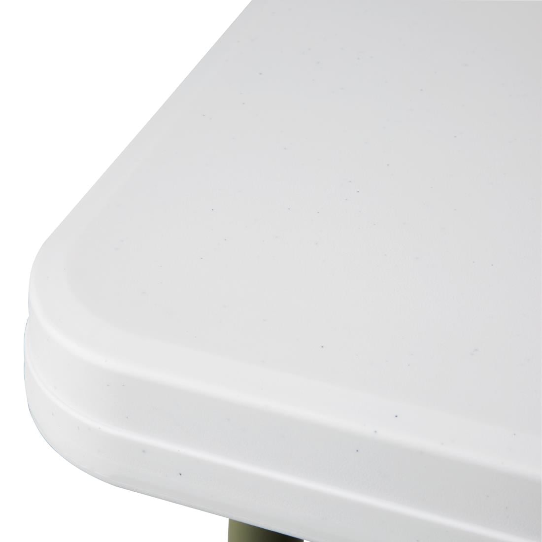 Table carrée pliante en PE Bolero blanche 86cm — Y807
