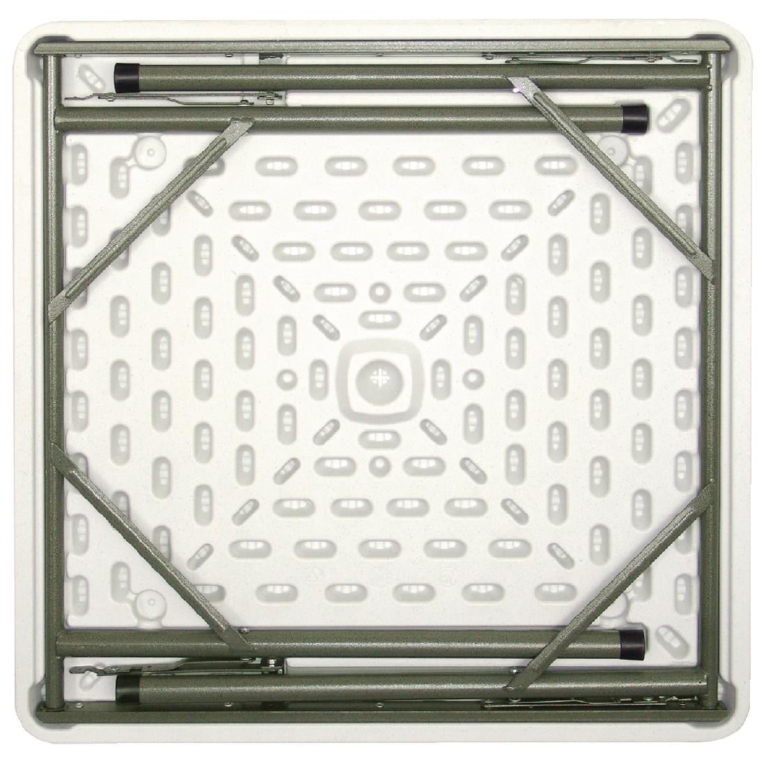 Table carrée pliante en PE Bolero blanche 86cm — Y807